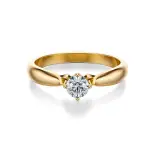 Pierścionek zaręczynowy złoty z diamentami